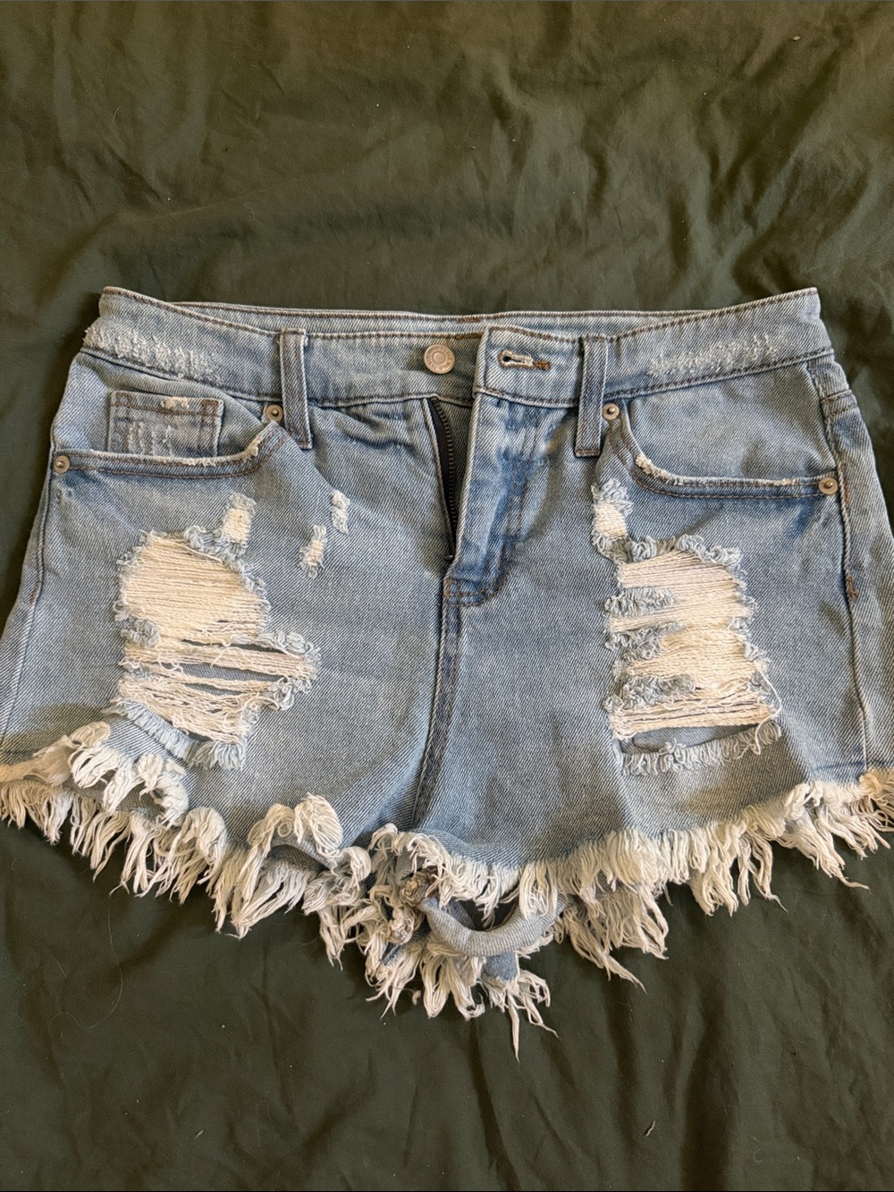 wild fable Light Blue Distressed Denim Jean Shorts